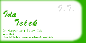 ida telek business card